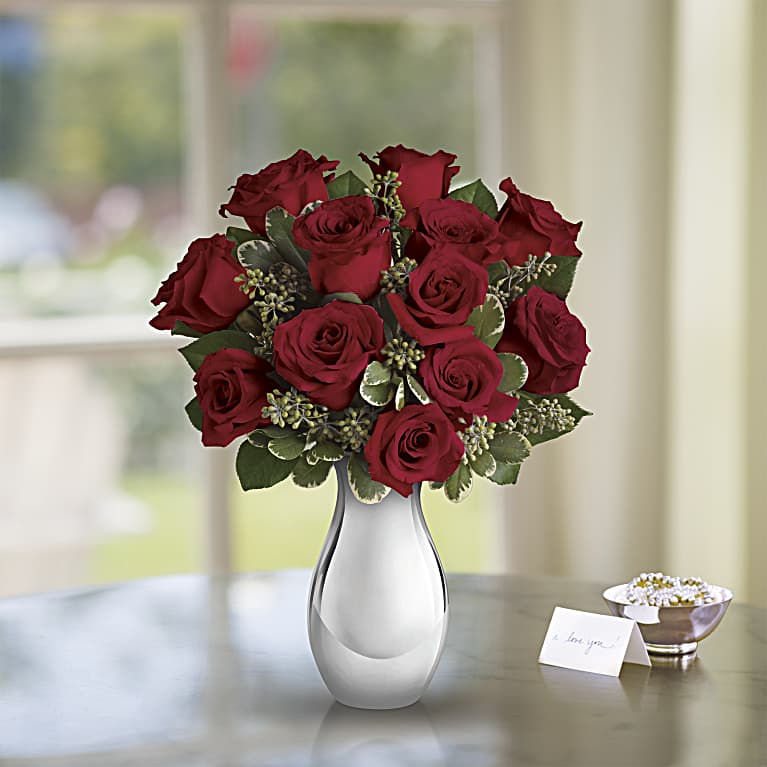 True Romance Bouquet with Red Roses