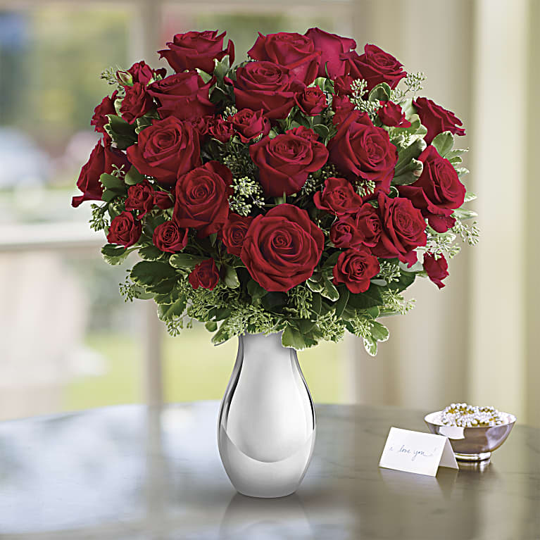 True Romance Bouquet with Red Roses