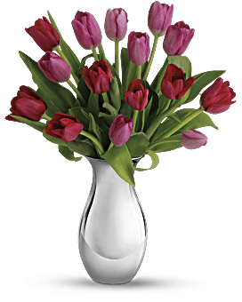 Red, Tulips, Sweet Surrender Bouquet,  Flower Delivery By Teleflora