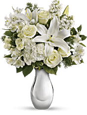 Teleflora's Shimmering White Bouquet Flowers