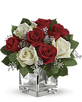 White , Roses , Snowy Night Bouquet , Same Day Flower Delivery , Teleflora Flowers Near Me