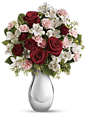 Teleflora's Crazy for You Bouquet with Red Roses Flowers