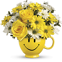 Bouquet Tout sourire avec des roses de Teleflora