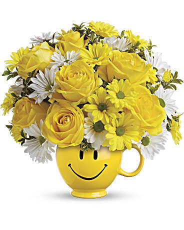 Ramo de tazas Be Happy® de Teleflora.