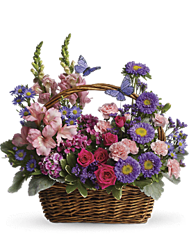Country Basket Blooms Basket Arrangement