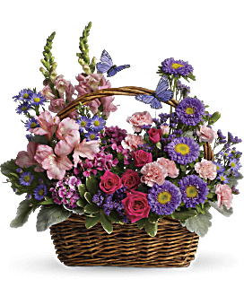 Country Basket Blooms Basket Arrangement