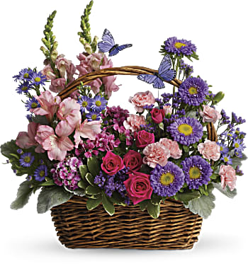 Send Teleflora's Country Basket Blooms bouquet