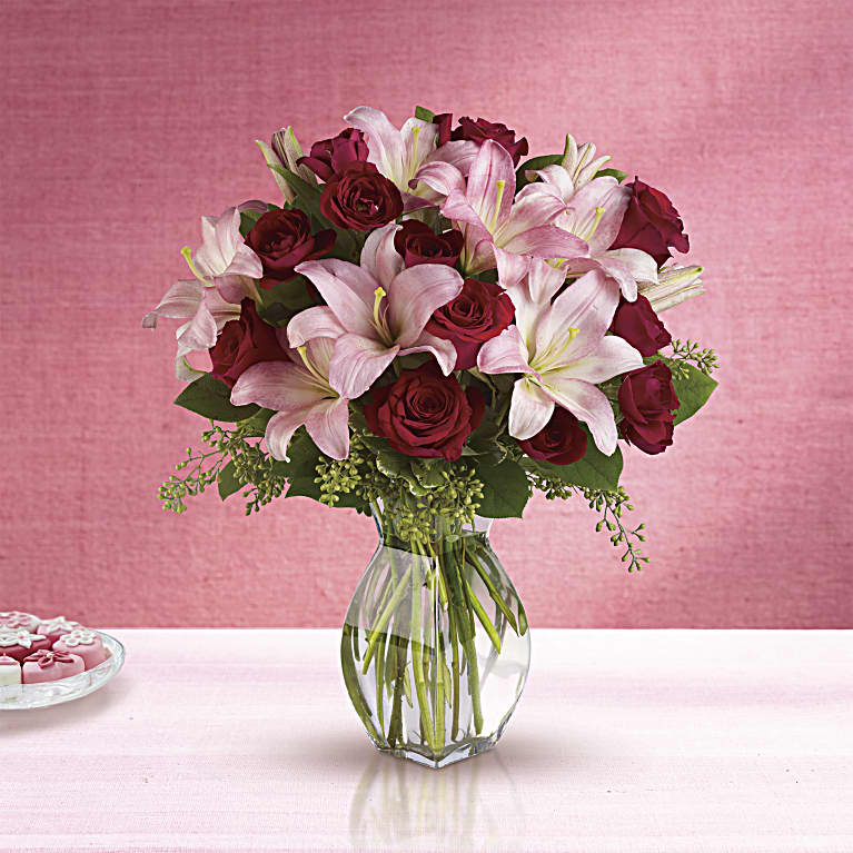 Lavish Love Bouquet with Long Stemmed Red Roses