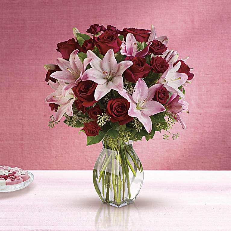 Lavish Love Bouquet with Long Stemmed Red Roses