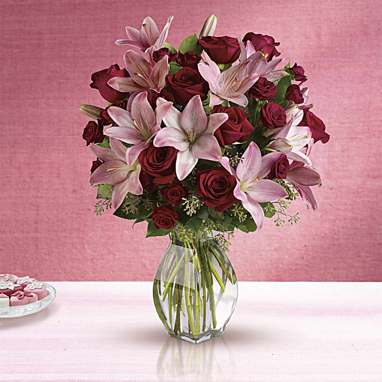 Lavish Love Bouquet with Long Stemmed Red Roses