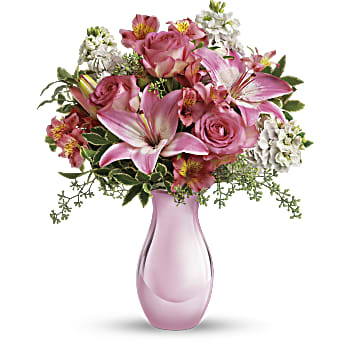 Teleflora's Pink Reflections Bouquet with Roses