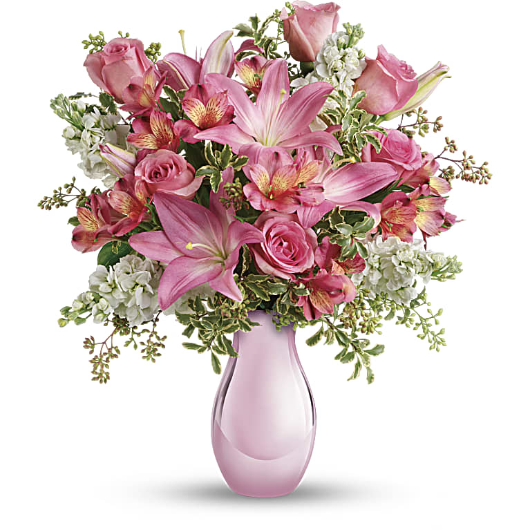 Pink Reflections Bouquet with Roses