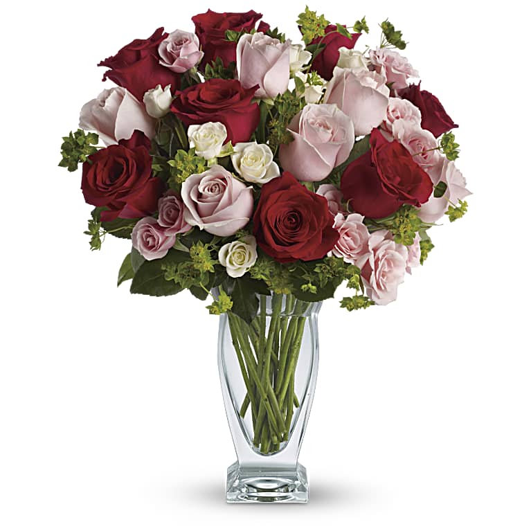 Cupid's Creation with Red Roses