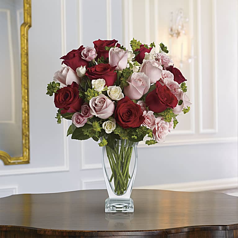 Cupid's Creation with Red Roses