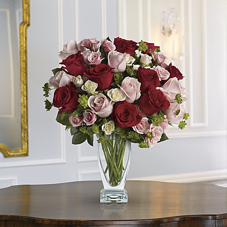 Cupid's Creation with Red Roses