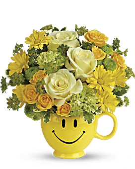 You Make Me Smile Bouquet , Mixed Bouquets , Same Day Flower Delivery , Yellow , Teleflora