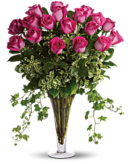 Rêves en rose -  Bouquet de roses roses à longues tiges
