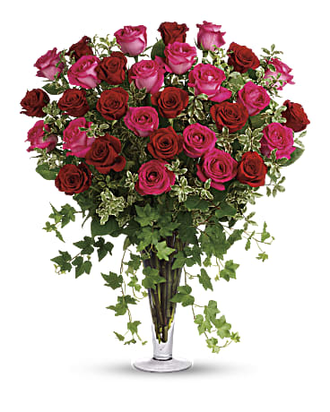 Dreaming in Pink - Long Stemmed Pink Roses Bouquet - Teleflora
