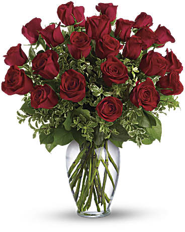 Je pense toujours à toi – bouquet de roses rouges à longues tiges |  Teleflora