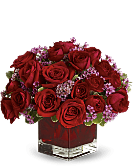 Never Let Go de Teleflora - Ramo de 18 rosas rojas