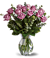 Lavender Wishes - Dozen  Lavender Rose Flowers - Premium