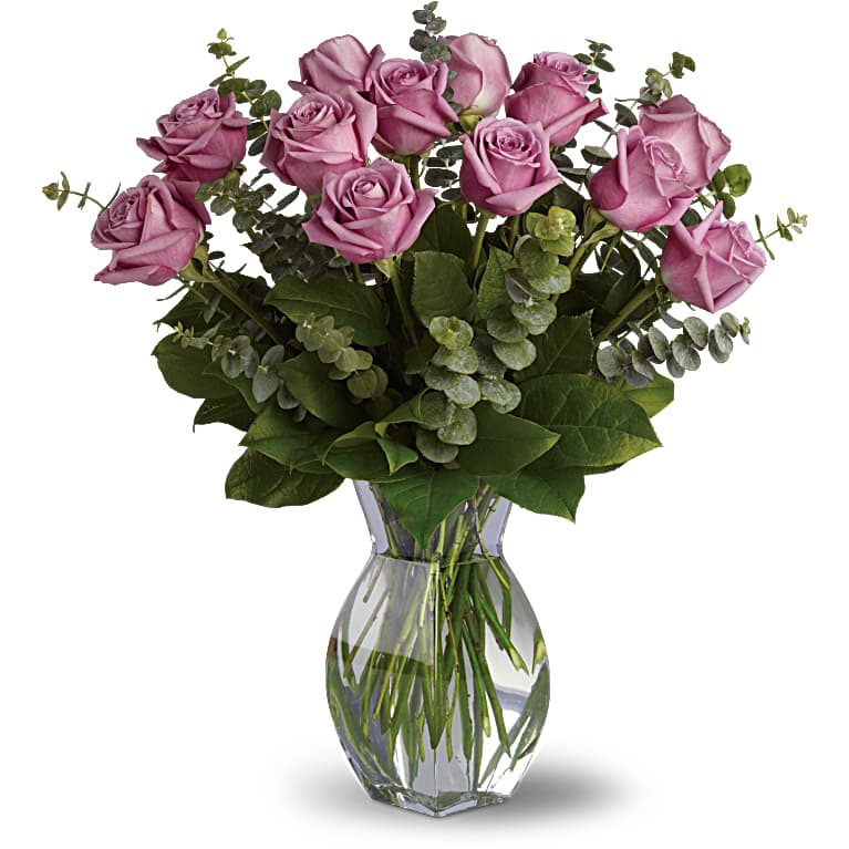 Lavender Wishes - Dozen Premium Lavender Roses