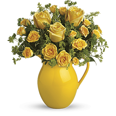 Teleflora's Sunny Day Pitcher of Roses