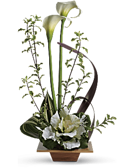 Flower Delivery By Teleflora, White, Calla Lilies, Grand Gesture, Mother's Day Flower Arrangements