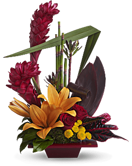 Arrangement floral Euphorie tropicale de Teleflora