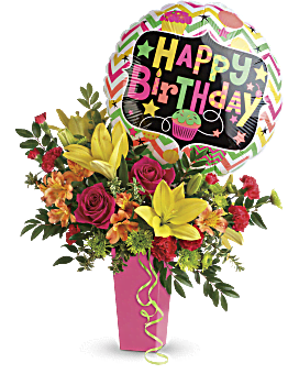 Multi-Colored , Mixed Bouquets , Birthday Bash Bouquet , Same Day Flower Delivery By Teleflora