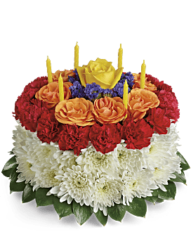 Your Wish Is Granted Birthday Cake Bouquet Flower Arrangement