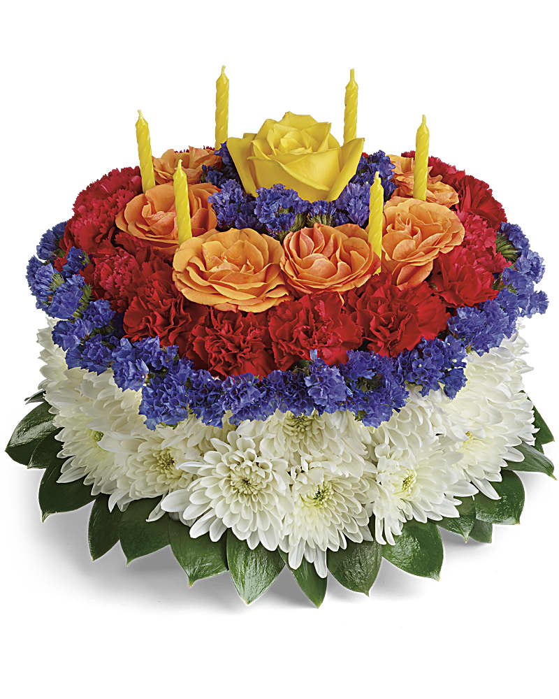 Bouquet Gateau D Anniversaire Ton Vœu Est Exauce Teleflora