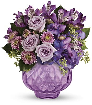 Teleflora's Lush and Lavender with Roses Flowers