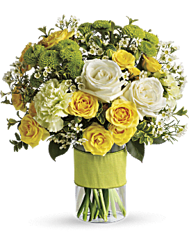 Flower Delivery By Teleflora, Yellow, Roses, Teleflora's Your Sweet Smile Bouquet, Mother's Day Flower Arrangements