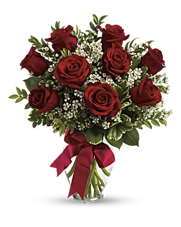 Bouquet Pensées pour toi avec roses rouges | Teleflora