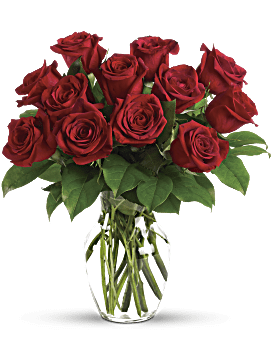 Enduring Passion - 12 Red Roses Bouquet