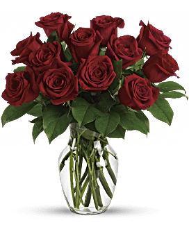 Enduring Passion - 12 Red Roses Bouquet