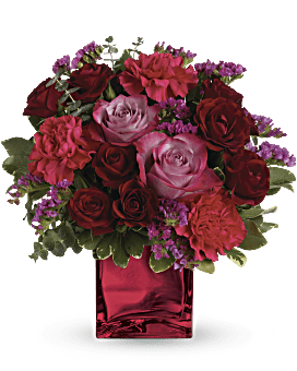 Arrangement floral bouquet Rubis enchanteur de Teleflora