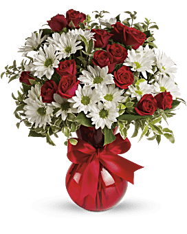 Ramo rojo, blanco y tú de Teleflora Bouquet