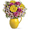 Teleflora's Sunny Day Pitcher Of Charm Flower Arrangement