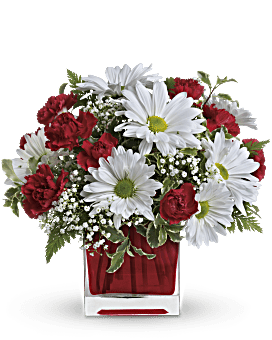 Bouquet Plaisir rouge et blanc par Teleflora