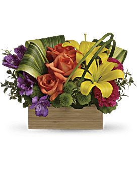 Arrangement floral bouquet Nuances de brillance et de Teleflora