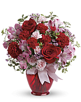 Red , Mixed Bouquets , Blissfully Yours Bouquet , Same Day Flower Delivery By Teleflora