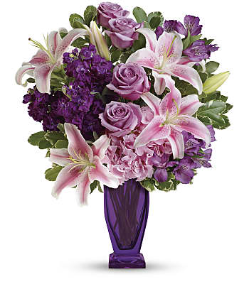 Teleflora's Blushing Violet Bouquet Flowers