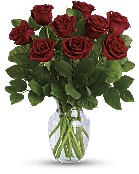 Red , Roses , Classic Romance Bouquet ,  Flower Delivery By Teleflora
