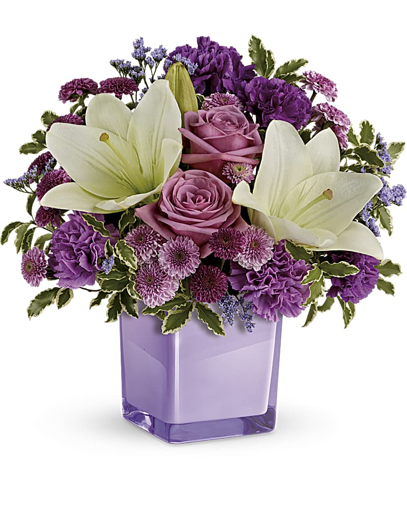 Purple bouquet on sale