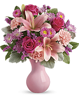 Pink, Mixed Bouquets, Lush Blush Bouquet,  Flower Delivery By Teleflora