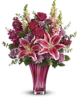 Pink , Mixed Bouquets , Bold Elegance Bouquet , Same Day Flower Delivery By Teleflora