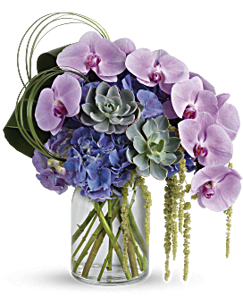 Purple , Mixed Bouquets , Exquisite Elegance Bouquet , Same Day Flower Delivery By Teleflora