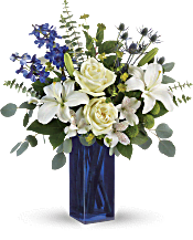 Teleflora's Calming Cobalt Bouquet Flowers